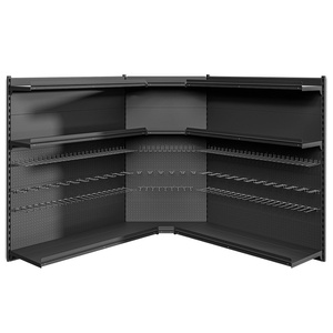 Narożny regał przykręcany do ściany 3 półki 152x185x185 cm