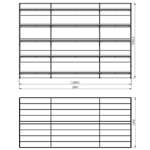 Regał wolnostojący wyspa 5 półek 193x288x129 cm
