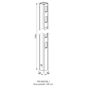 Słup przedni 160 cm