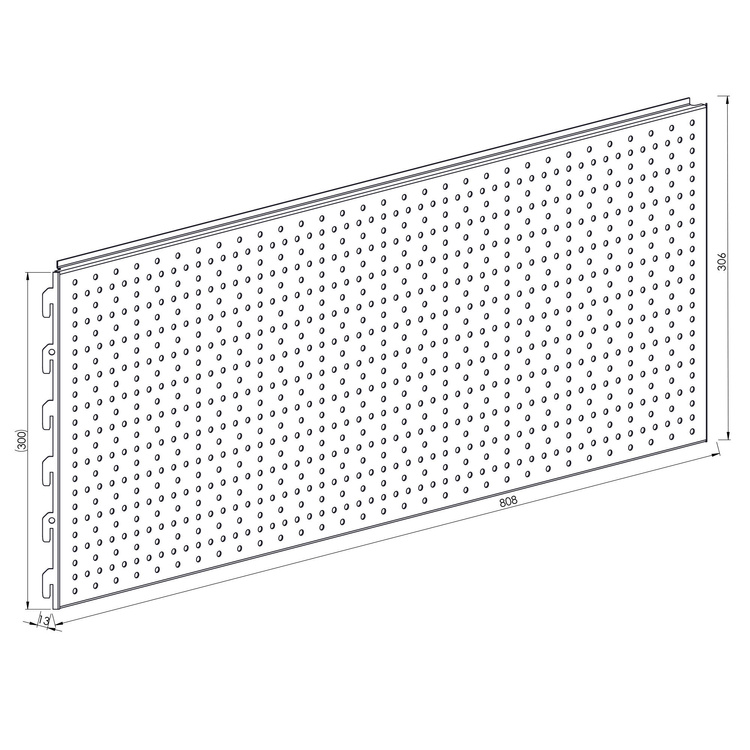 Segment tylny narożny perforowany 80 cm
