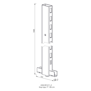 Słup typu "T" 130 cm