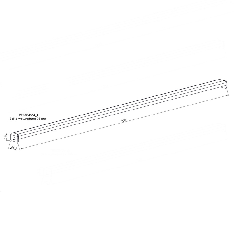 Belka wewnętrzna 95 cm