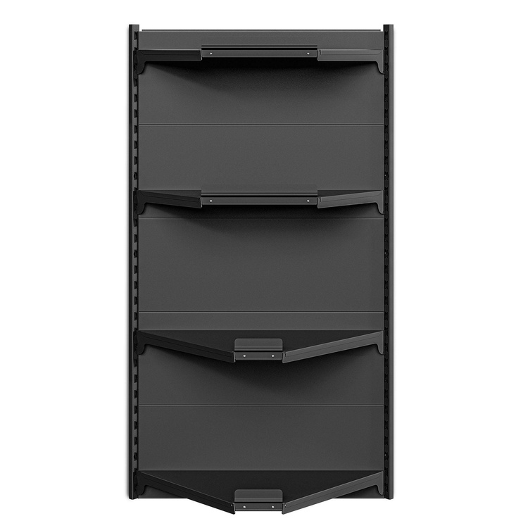 Narożny regał przykręcany do ściany 4 półki 152x60x60 cm