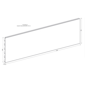 Segment tylny prosty pełny 125 cm