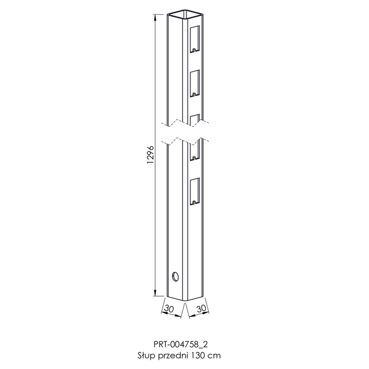 Słup przedni 130 cm