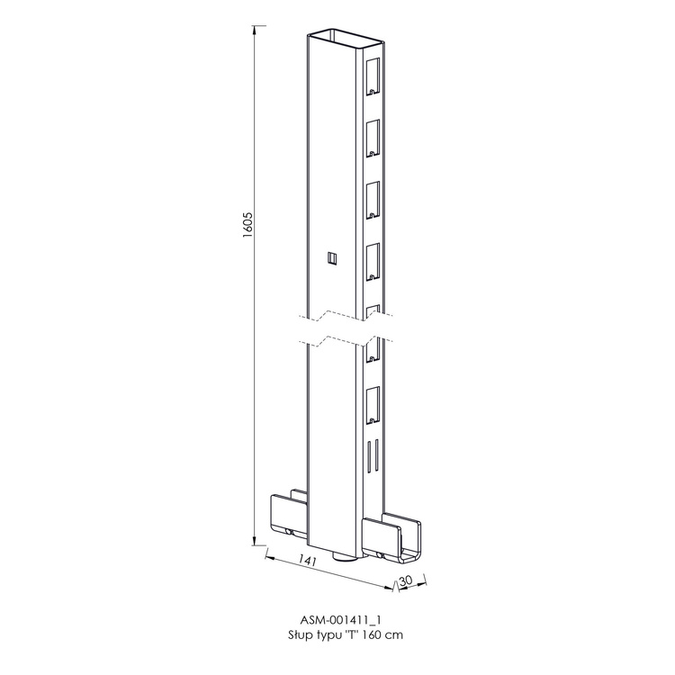 Słup typu "T" 160 cm