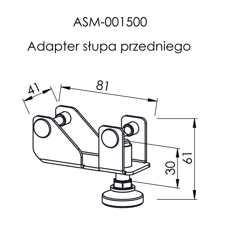 Adapter słupa przedniego