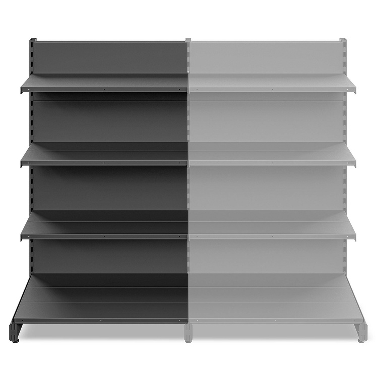 Dostawka do ciągu regałów wolnostojących przyściennych 4 półki 133x83x52 cm