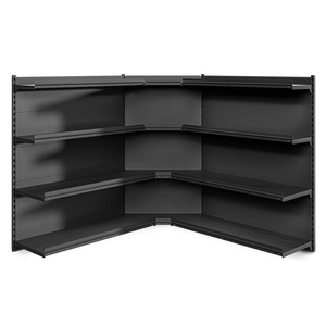 Narożny regał przykręcany do ściany 4 półki 152x185x185 cm