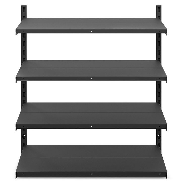 Regał przykręcany do ściany 4 półki 91x83x33 cm