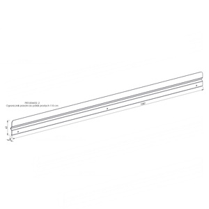 Ogranicznik przedni do półek prostych 110 cm