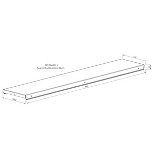 Segment / Blat półki prostej 80 cm