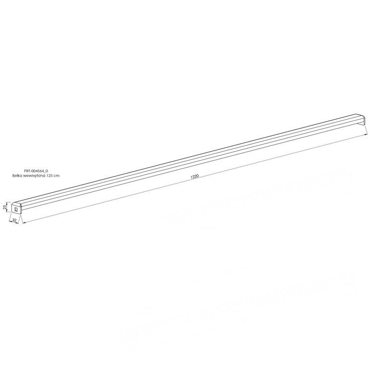 Belka wewnętrzna 125 cm