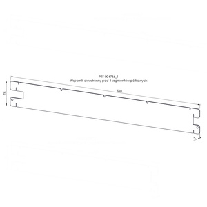 Wspornik dwustronny pod 4 segmenty półkowe