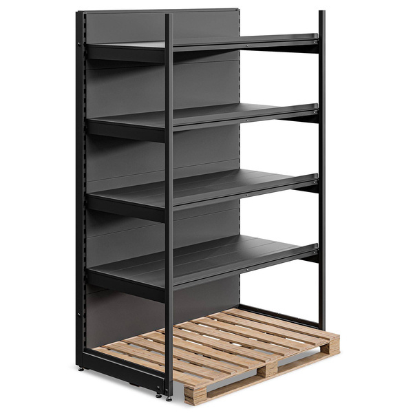 Regał wolnostojący przyścienny 4 półki 193x128x70 cm