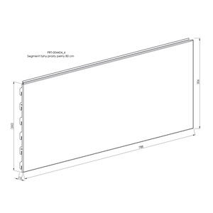 Segment tylny prosty pełny 80 cm