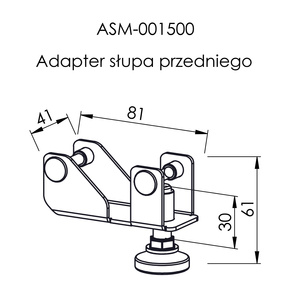 Adapter słupa przedniego