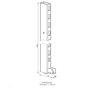 Słup typu "L" 160 cm