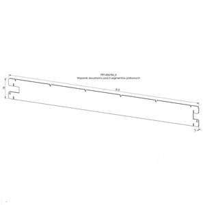 Wspornik dwustronny pod 5 segmentów półkowych