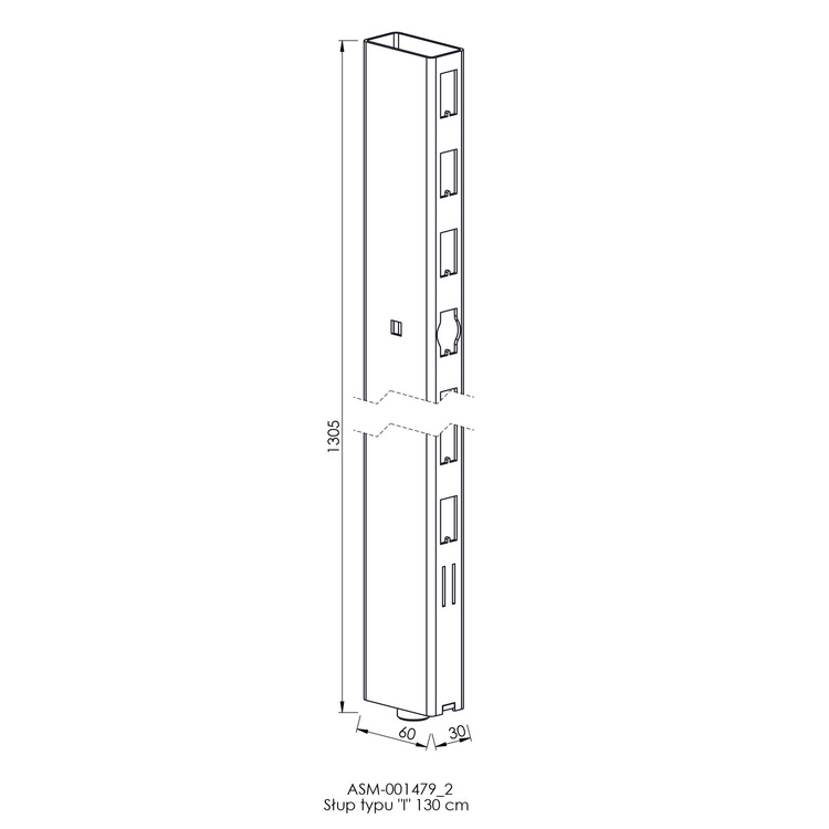 Słup typu "I" 130 cm
