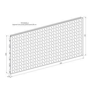Segment tylny prosty perforowany 80 cm