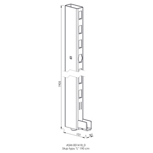 Słup typu "L" 190 cm
