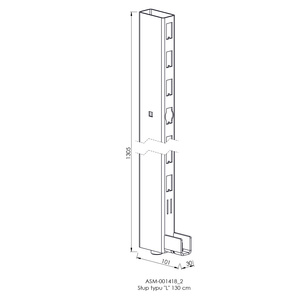 Słup typu "L" 130 cm