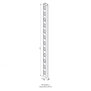 Słup ścienny 60 cm