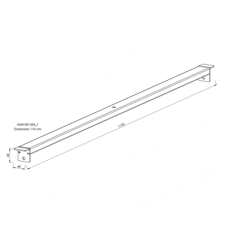 Dostawka \ Łącznik słupów 110 cm