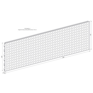 Segment tylny prosty perforowany 125 cm