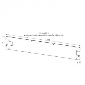 Wspornik dwustronny pod 3 segmenty półkowe