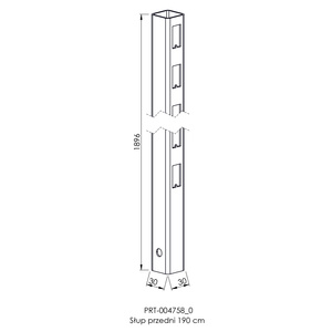 Słup przedni 190 cm