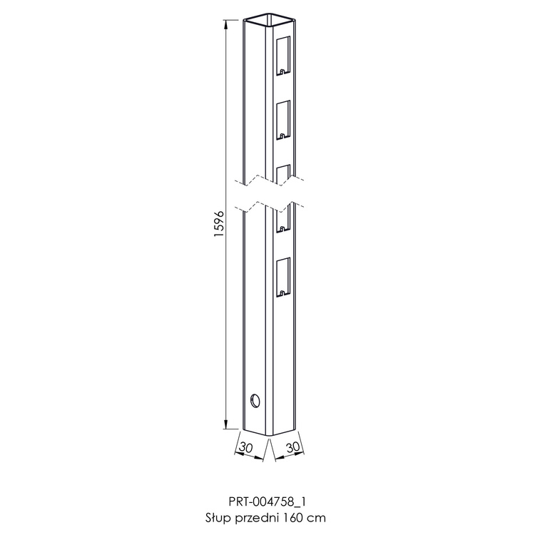 Słup przedni 160 cm