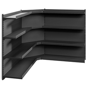 Narożny regał przykręcany do ściany 4 półki 152x185x185 cm